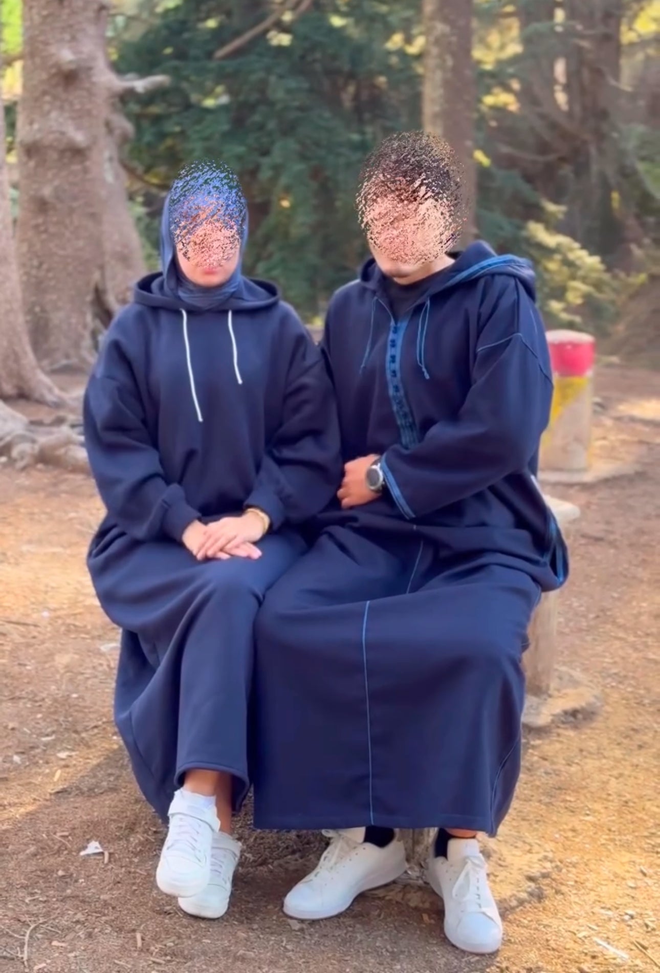 Abaya homme et femme couple💙🤎